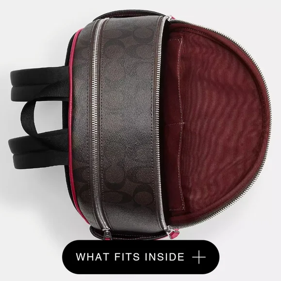 New! Court Backpack In Signature Canvas (Bright Violet) - Picture 6 of 9